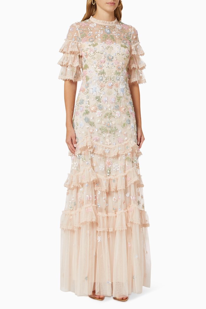 

Meadow Gown in Sequin Tulle, Pink