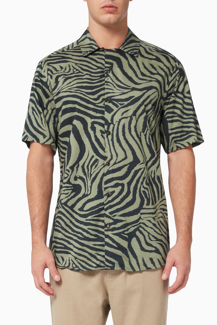 

Zebra Shirt in LENZING™ ECOVERO™ Viscose, Green