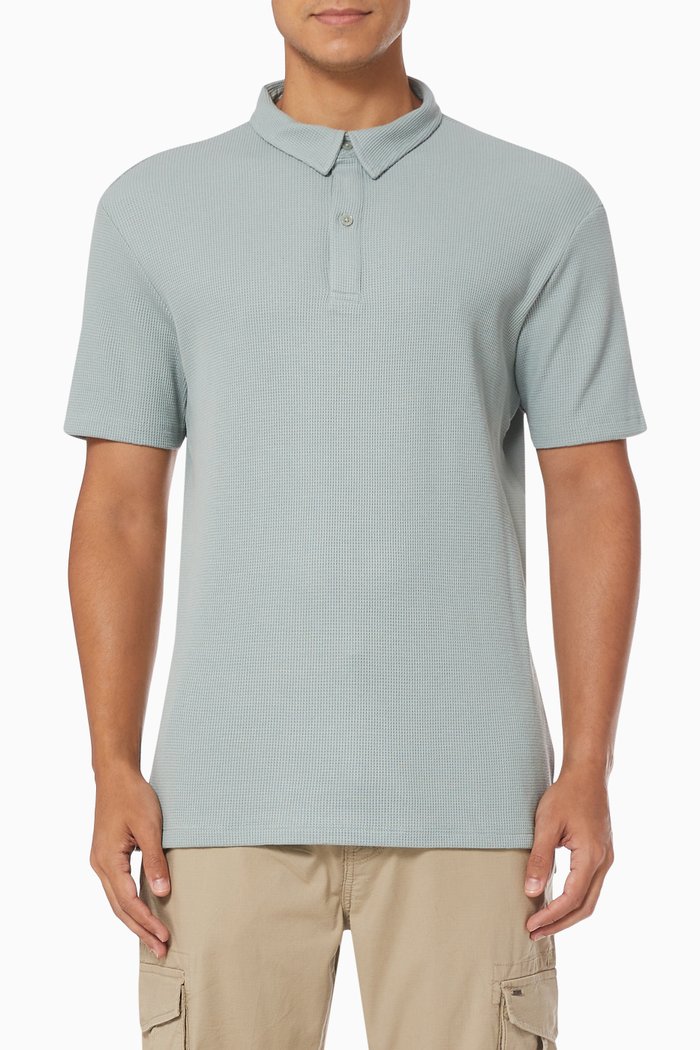 Alf Polo Shirt in Organic Cotton, Grey