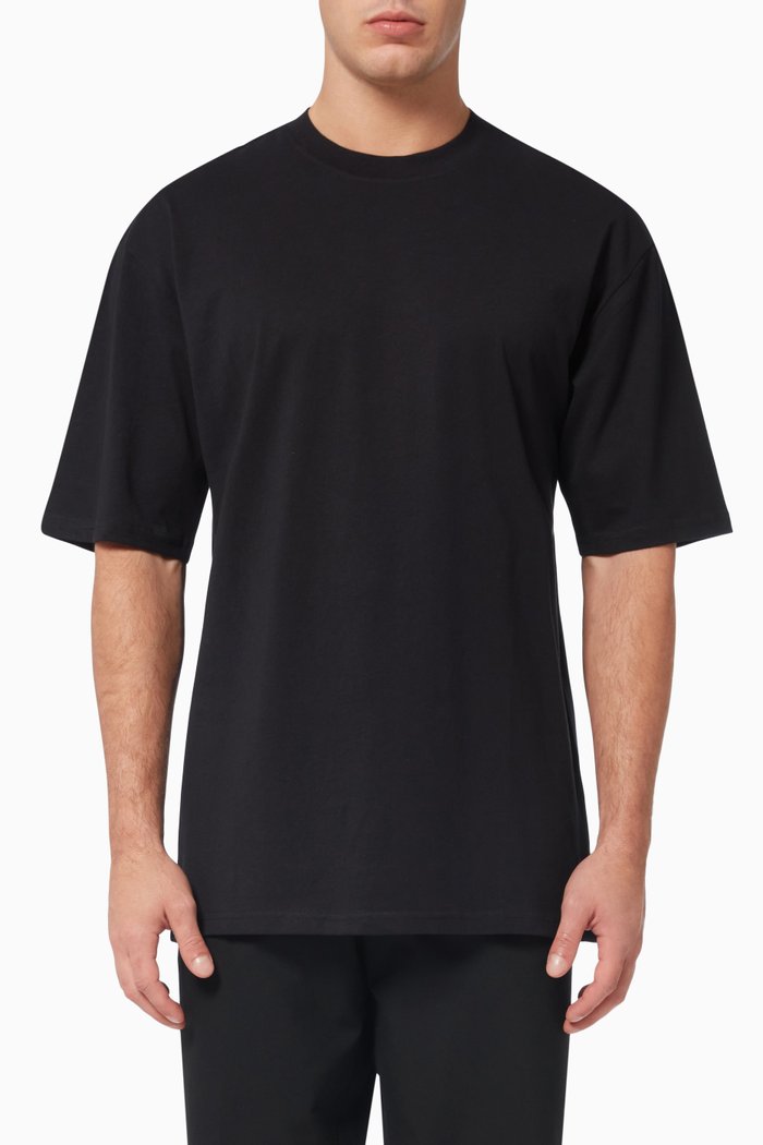 Donnie Oversized T-shirt in Cotton Jersey, Black