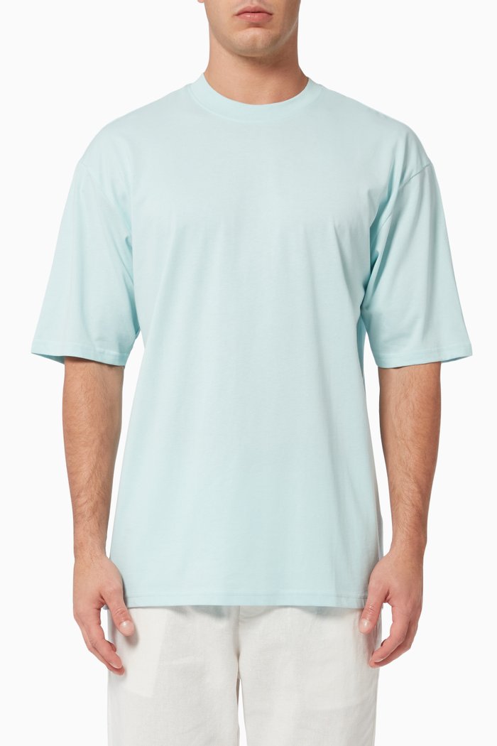 

Donnie Oversized T-shirt in Cotton Jersey, Blue
