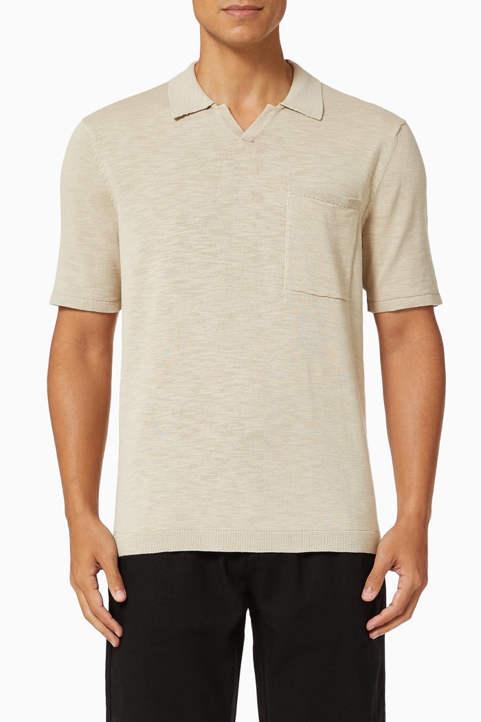 

Ace Polo Shirt in Cotton, Neutral
