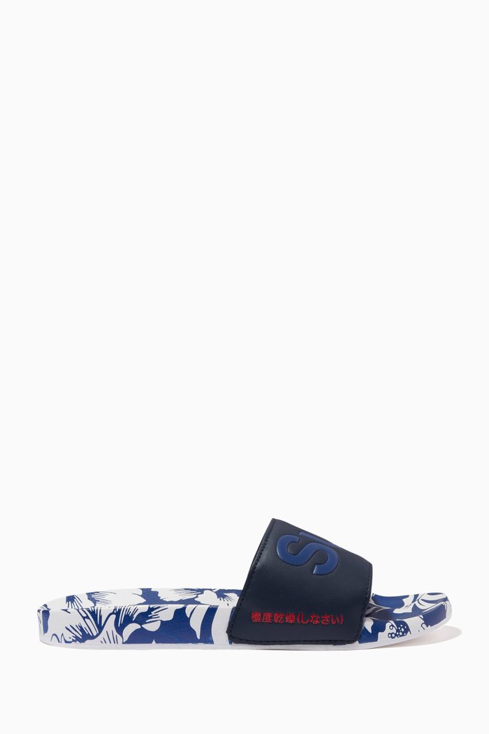 

AOP Beach Slides in EVA, Multicolour