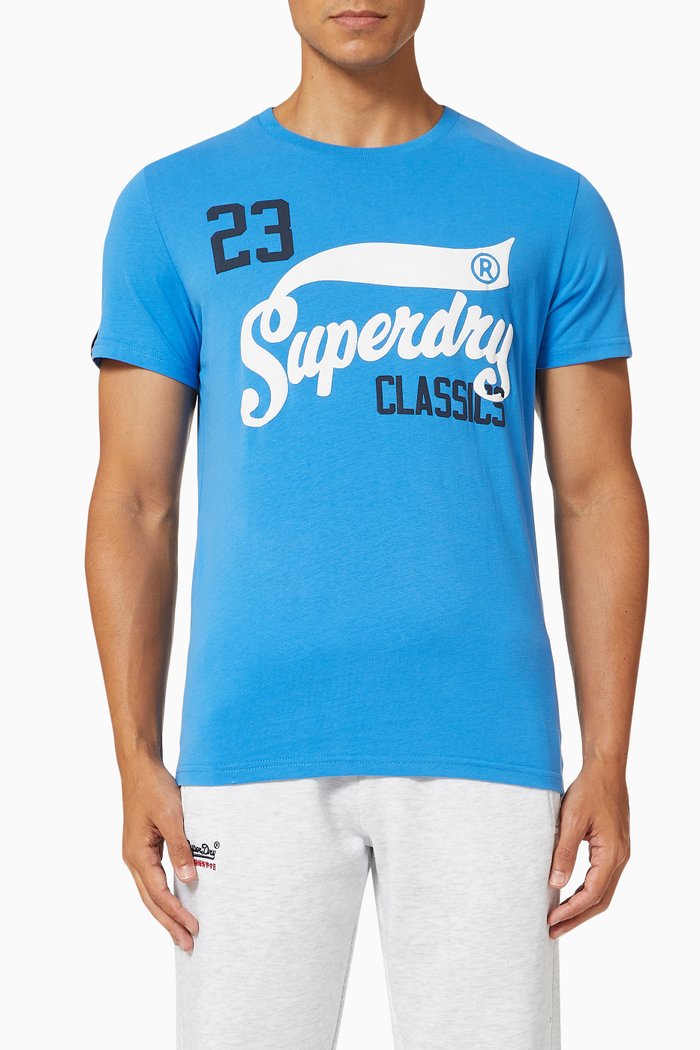 

Collegiate Graphics T-shirt in Cotton, Blue