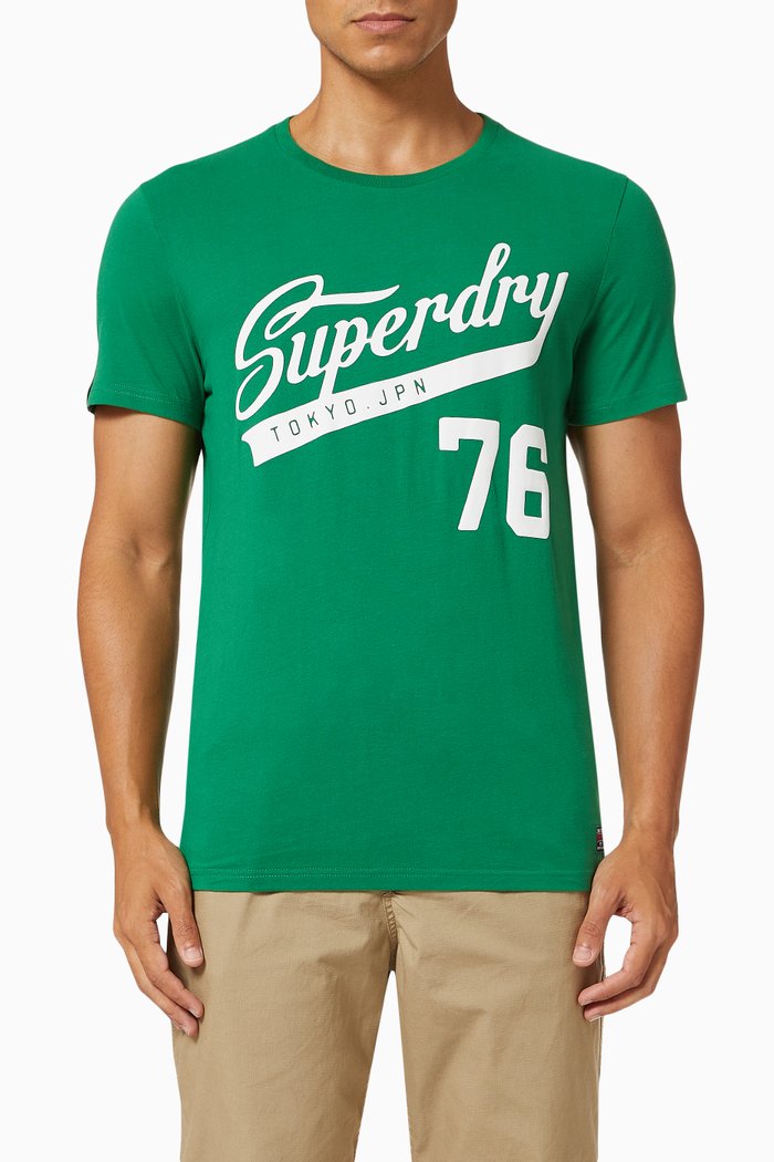 

Collegiate Graphics T-shirt in Cotton, Green