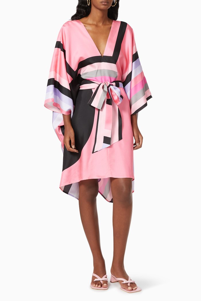 Billie Formentera Dress in Silk, Multicolour