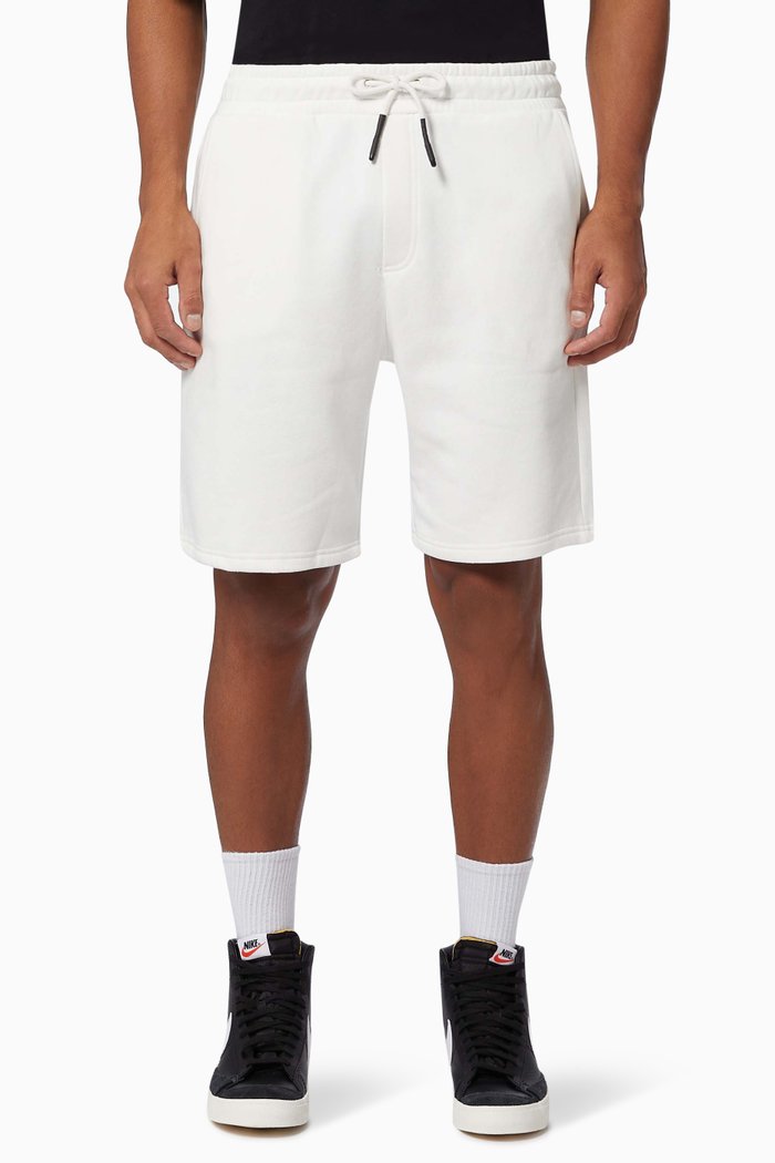 Ceres Life Sweat Shorts in Cotton, White