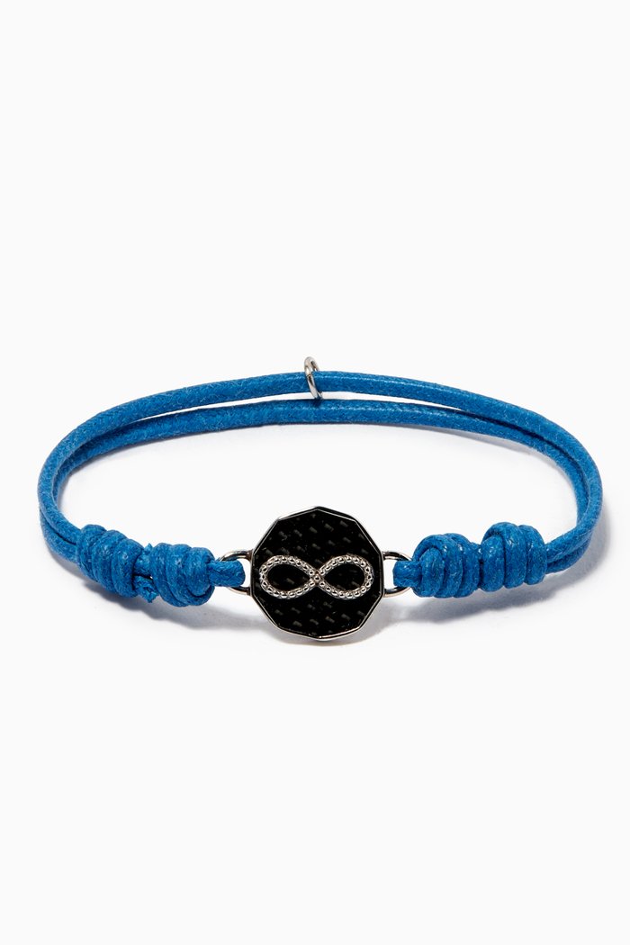 

Infinity & Horseshoe Charm Bracelet, Blue