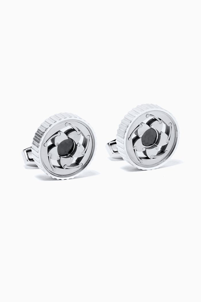 

Round Cufflinks in Rhodium, Silver