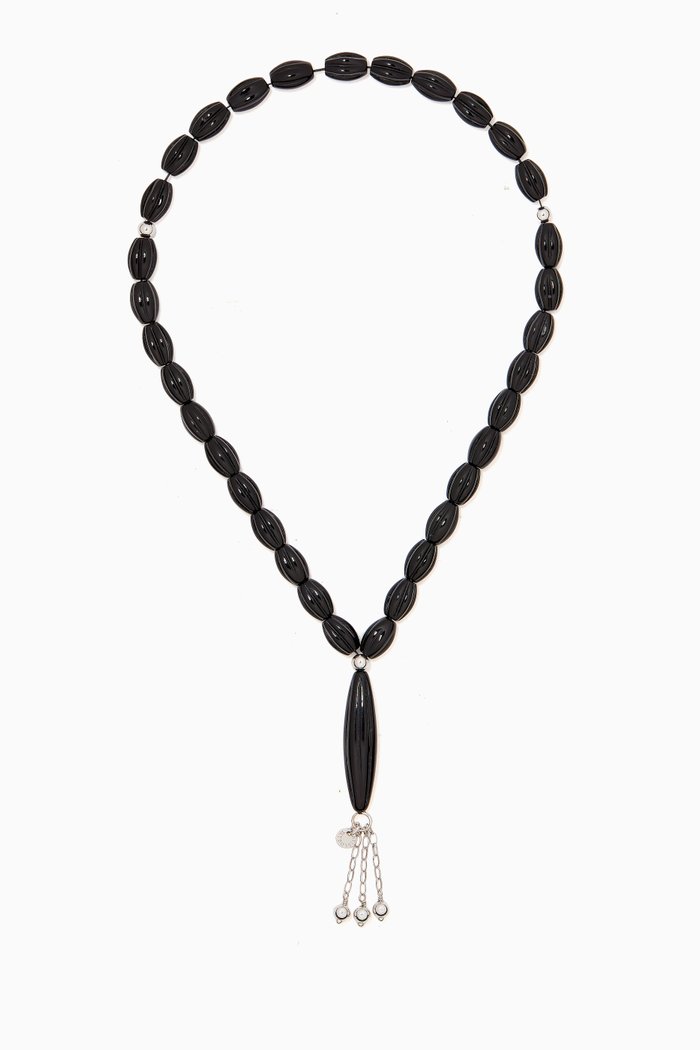 

Scalloped Worry Beads in Onyx, Black