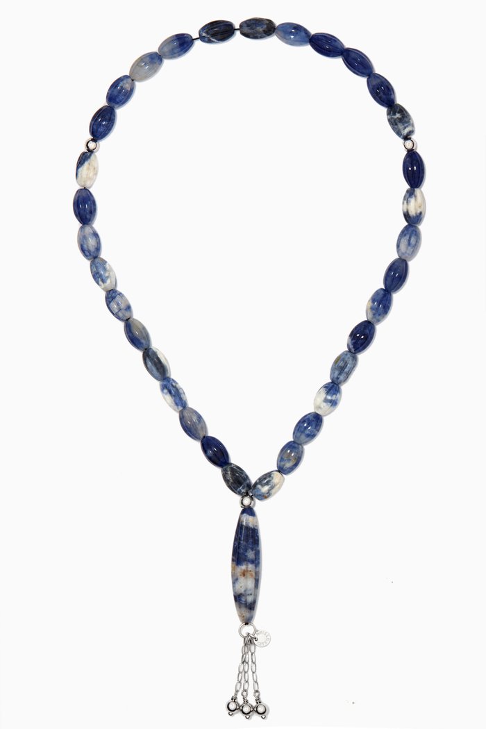 

Scalloped Worry Beads in Sodalite, Blue