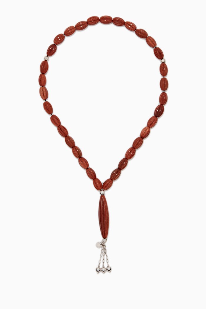 

Scalloped Worry Beads in Sodalite, Brown