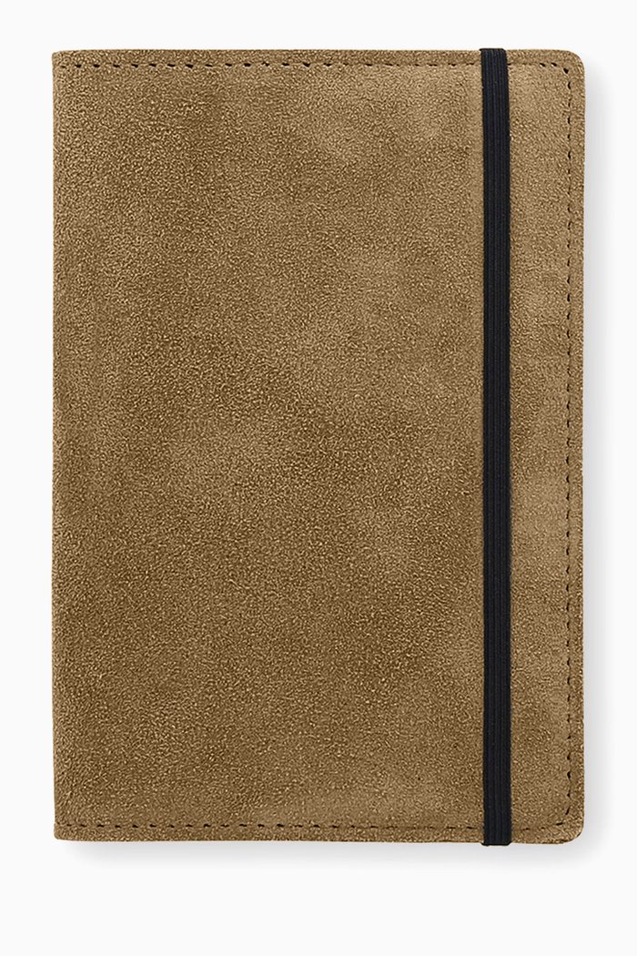 Small Notebook Cover in Suede, Brown
