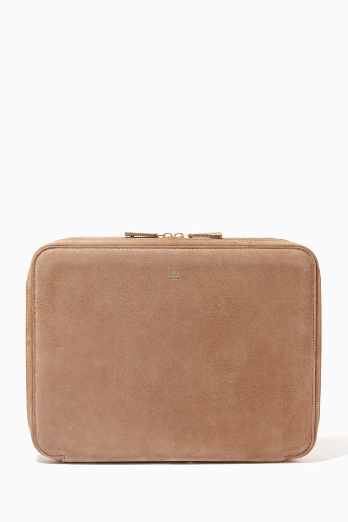 

Laptop Case 13" in Suede Leather, Brown