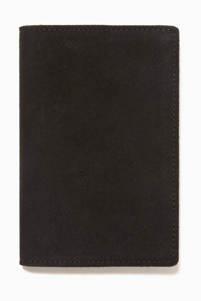 

Small Notebook Cover in Suede Leather, Black