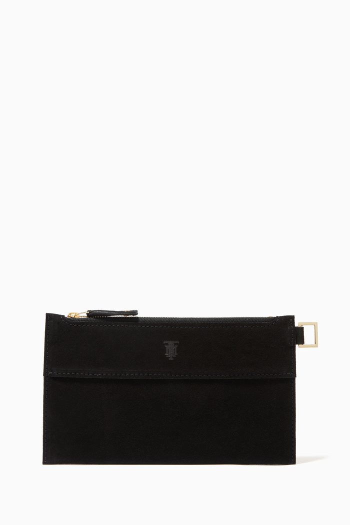 

Nomad Small Pouch in Suede Leather, Black