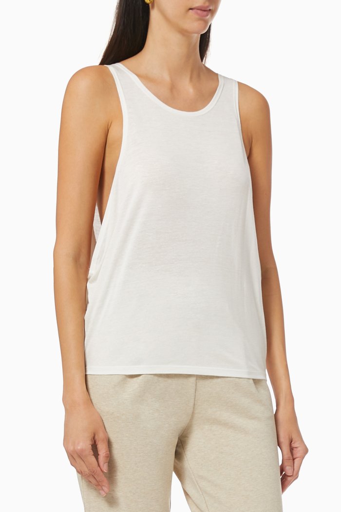 

Buckley Tank Top in Bamboo, White