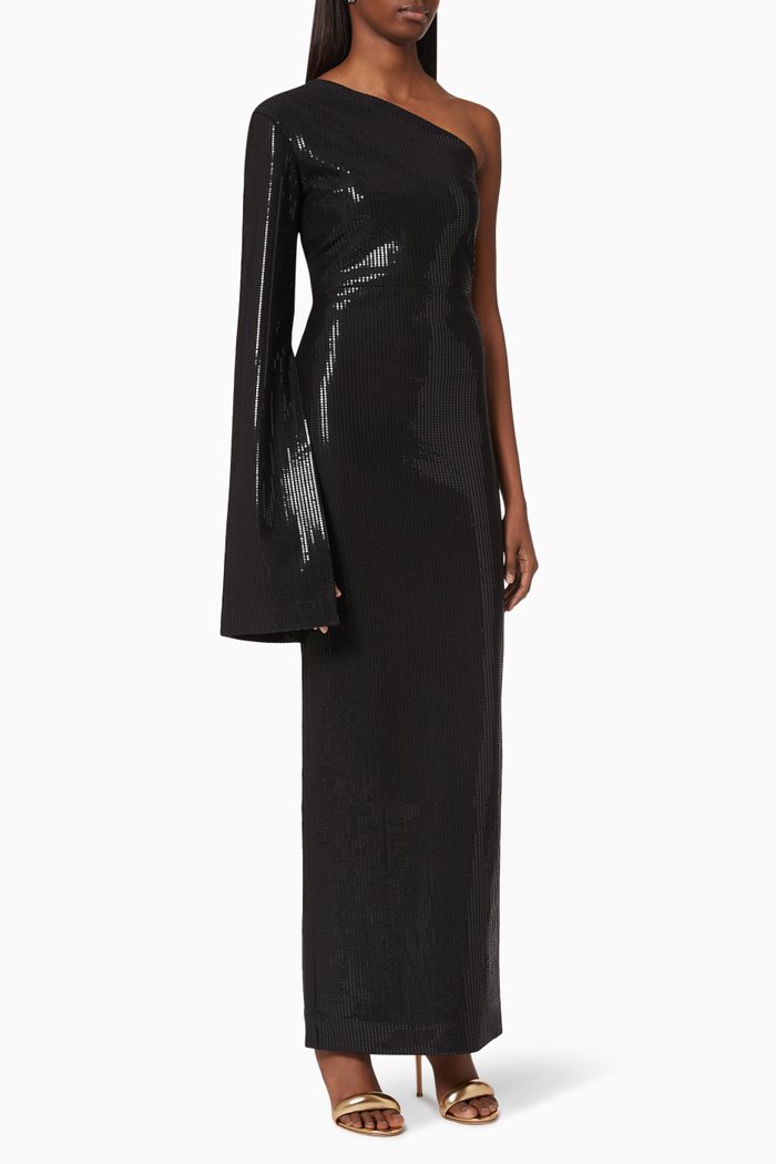 

Valentina Sequin Dress, Black
