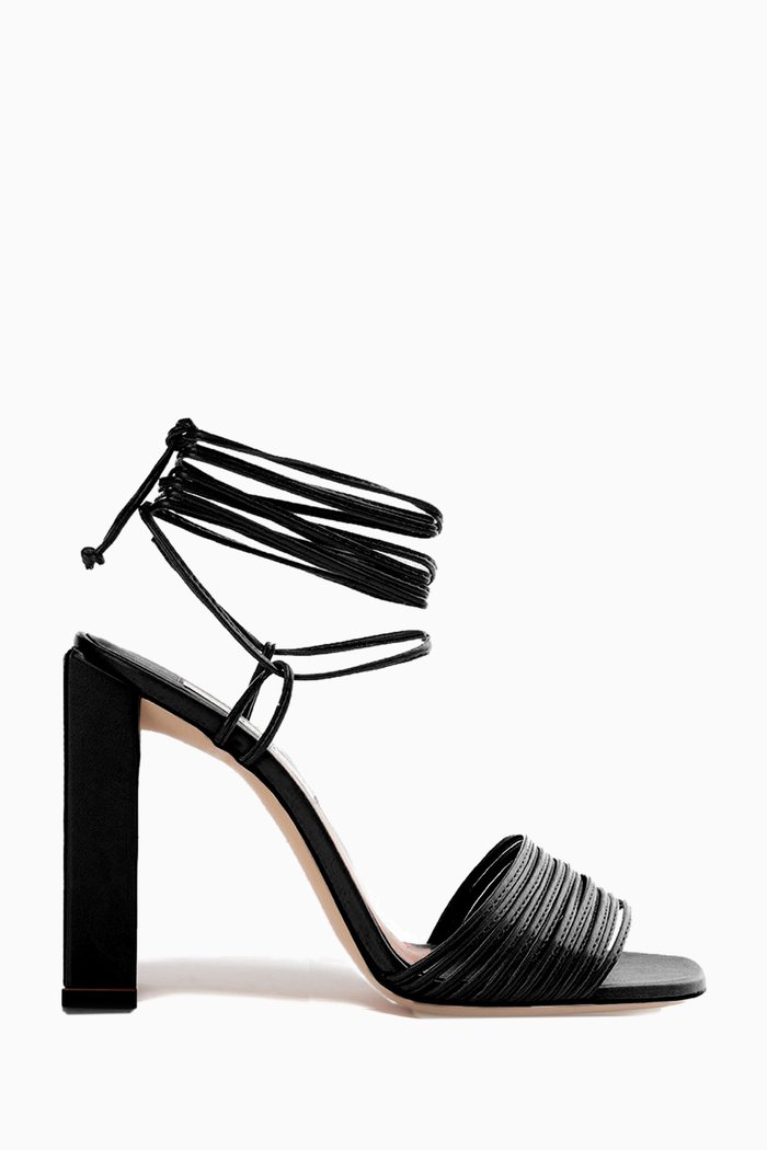 

Lace Me Up! Sandals in Eco Nappa, Black