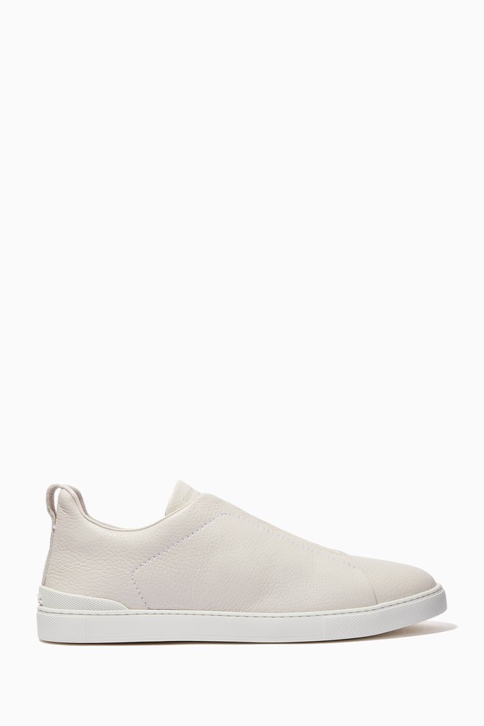 

Triple Stitch Sneakers in Deerskin, Neutral