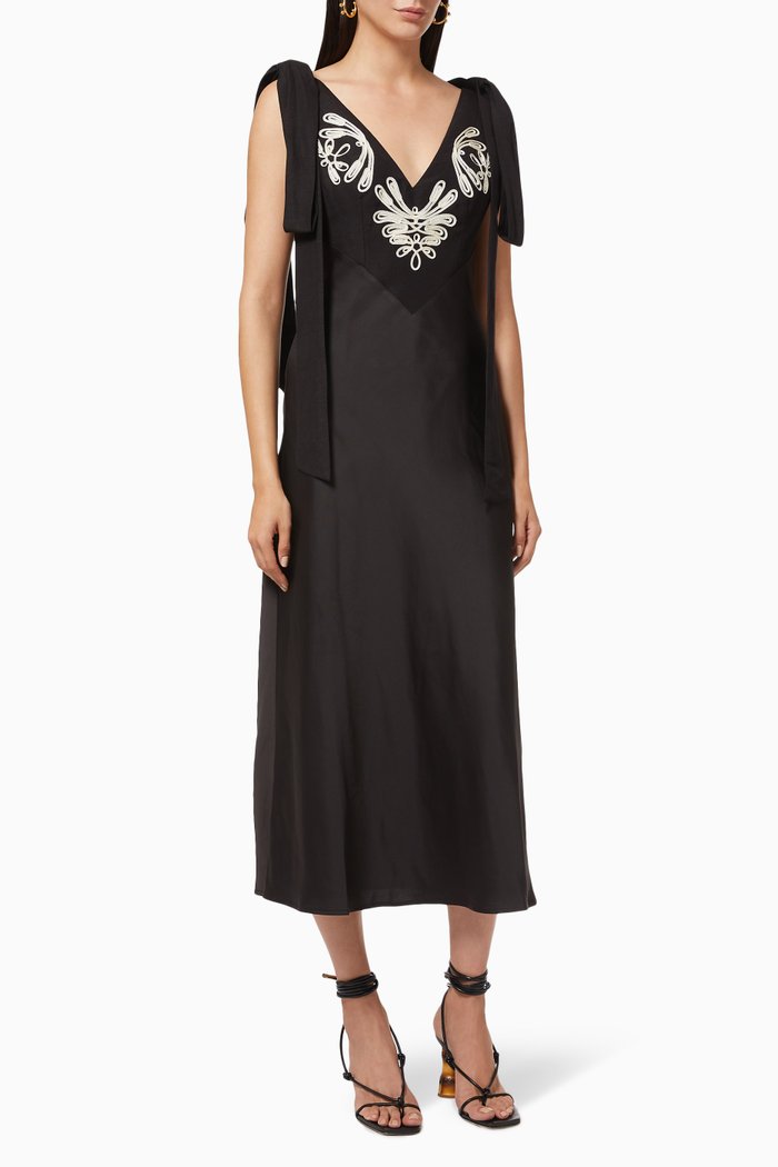 

Fundamental Dress in Linen, Black