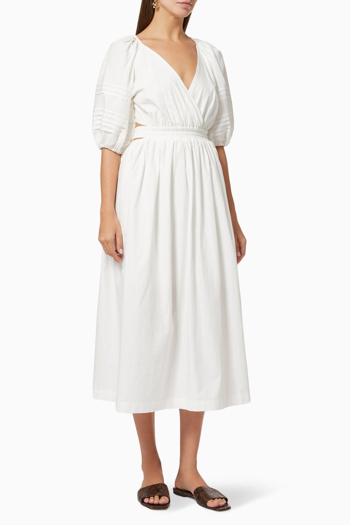 

Your Time Midi Dress in Cotton, White