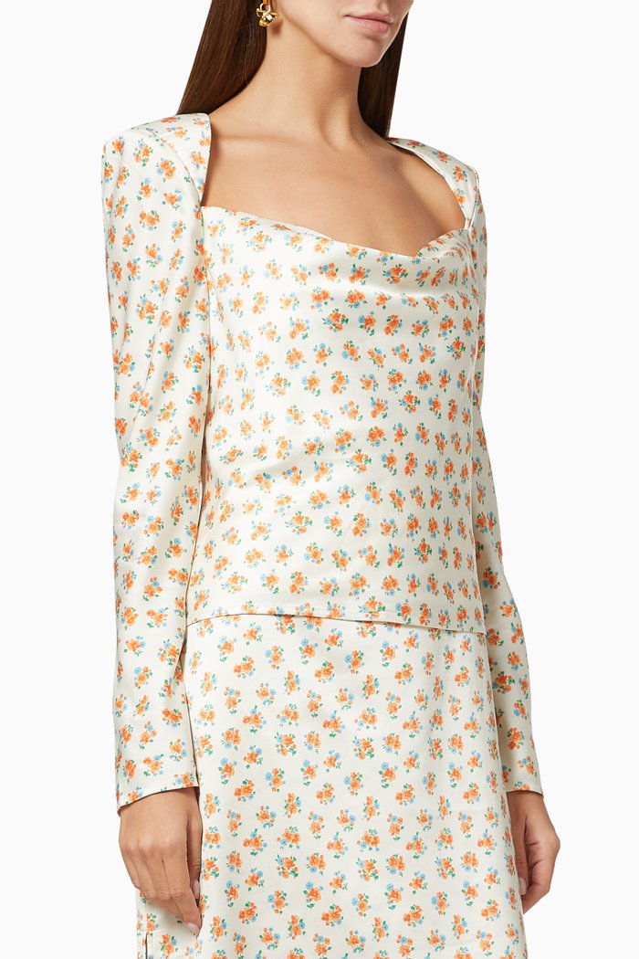 

Molten Blouse in Satin, Multicolour