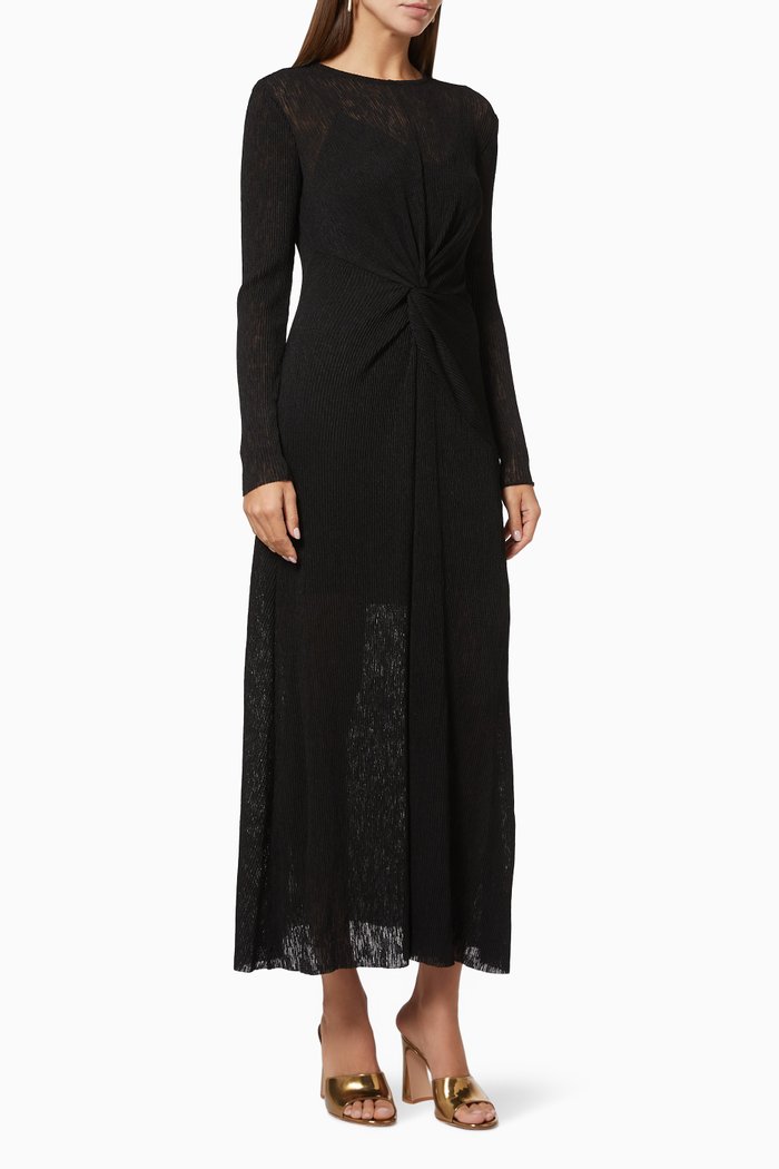 

Infuse Maxi Dress in Stretch Ribbed Knit, Black
