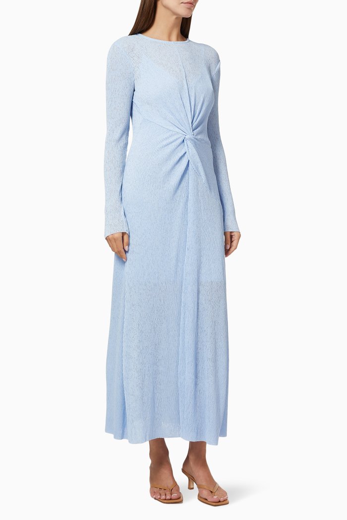 

Infuse Maxi Dress in Stretch Ribbed Knit, Blue