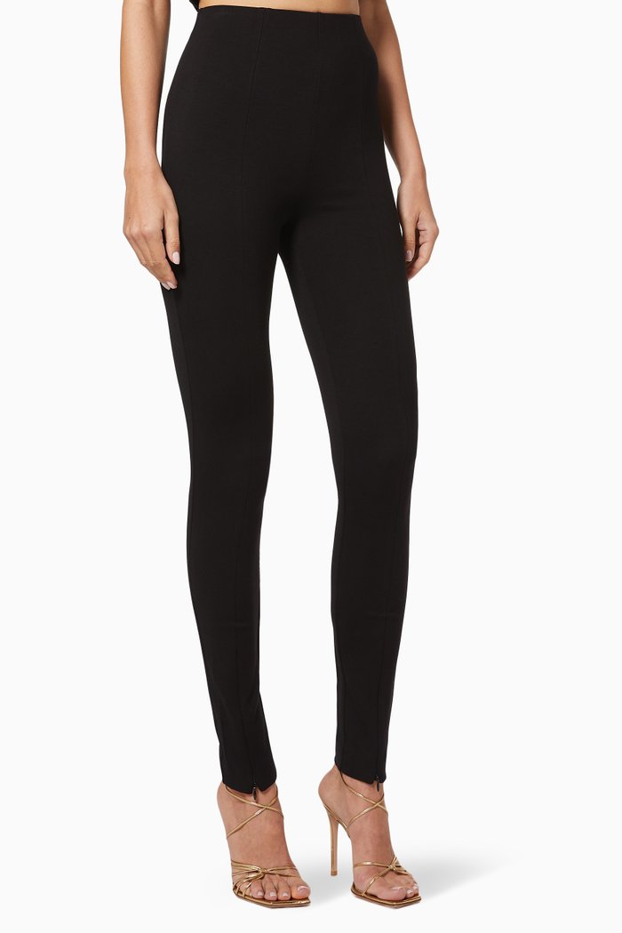 

Contoured Pants in Stretch Midweight Crepe, Black