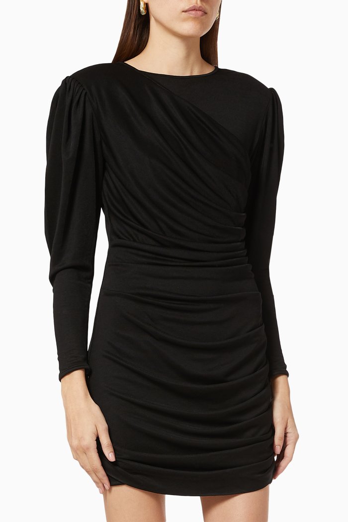 

Alaia Ruched Dress, Black