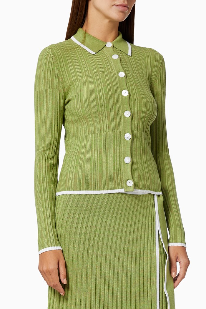 

Give You Top in Viscose-blend Rib-knit, Green
