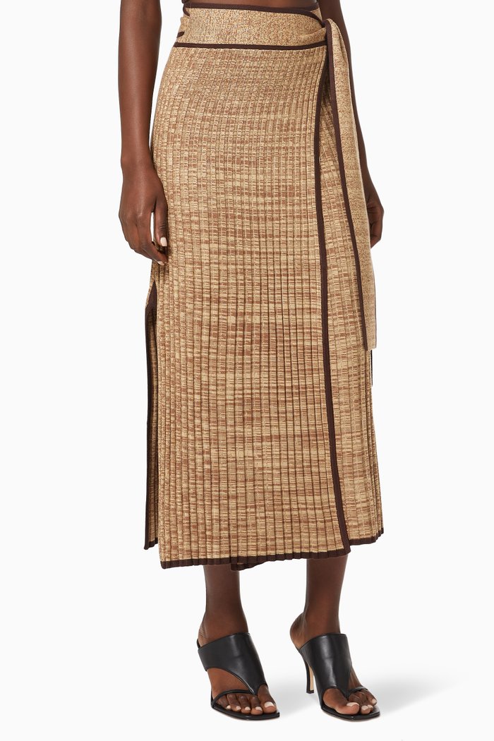 Give You Skirt in Viscose-blend Knit, Brown
