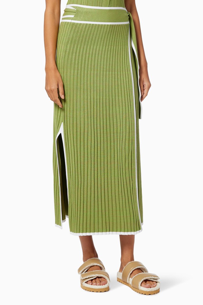 

Give You Skirt in Viscose-blend Knit, Green