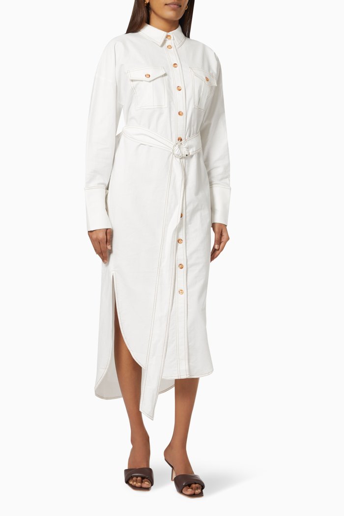 

Your Chance Dress in Woven Cotton, White