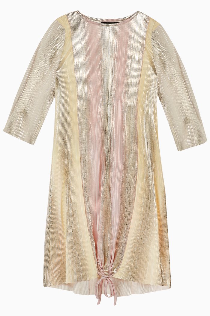 

Metallic Pleated Dress, Multicolour