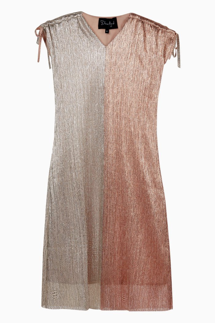

Metallic Drawstring Dress, Multicolour