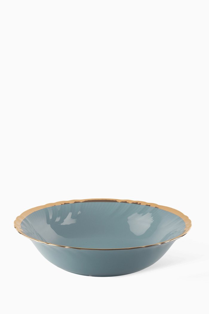 

Romantic Ironstone Salad Bowl, Multicolour