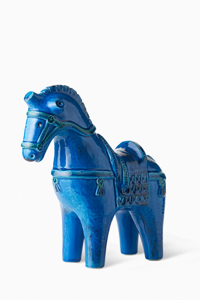 

Aldo Londi Rimini Blue Horse Sculpture, Medium