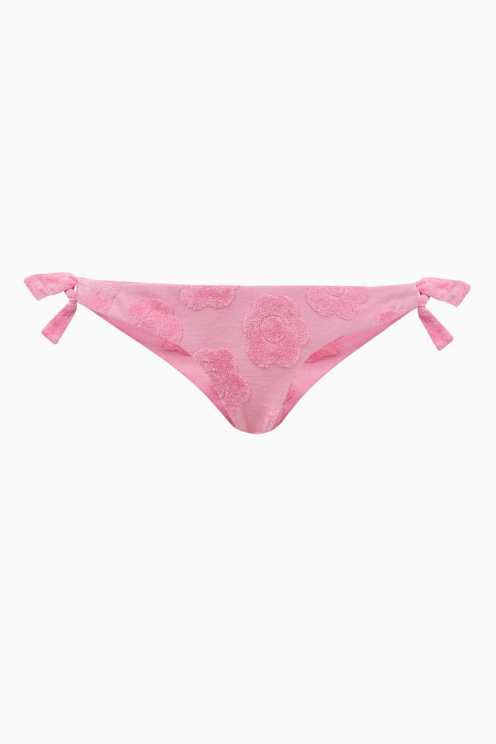 

x Hailee Steinfeld Falcon Floral Bikini Bottoms in Cotton Terry, Pink