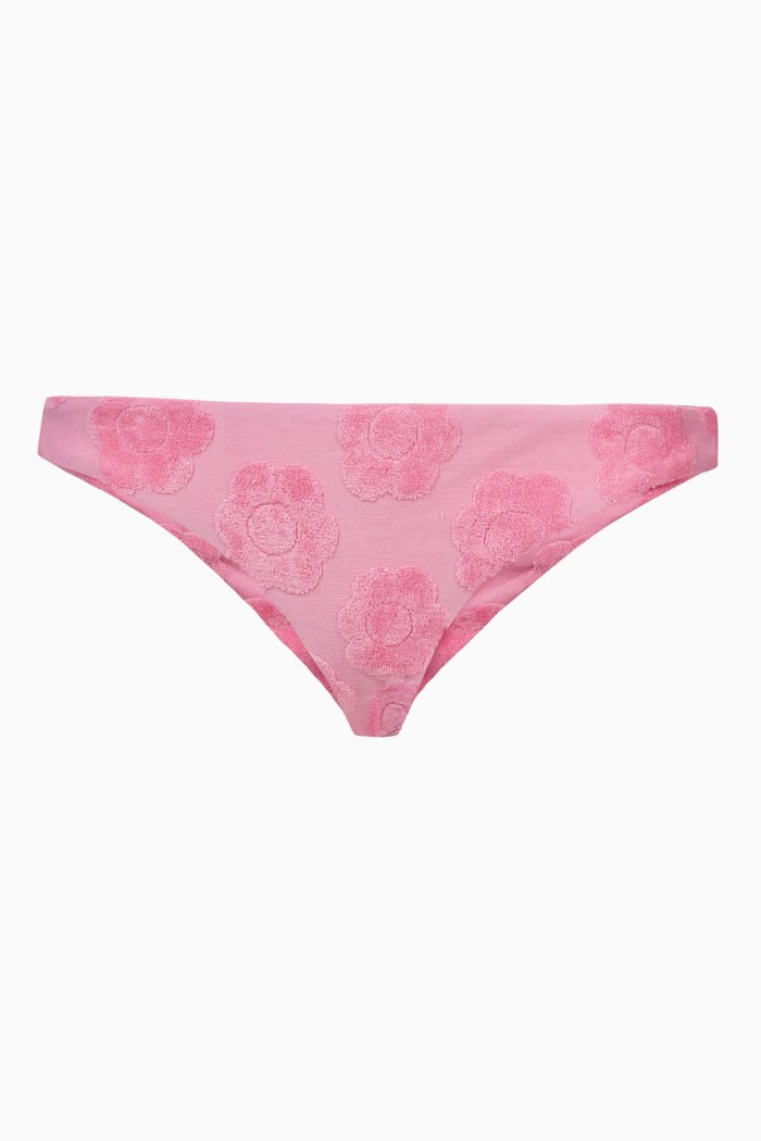 

x Hailee Steinfeld Dawson Floral Bikini Bottoms in Cotton Terry, Pink