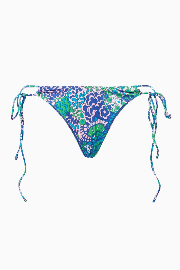 

x Hailee Steinfeld Sand Bikini Bottoms in Stretch Nylon, Blue