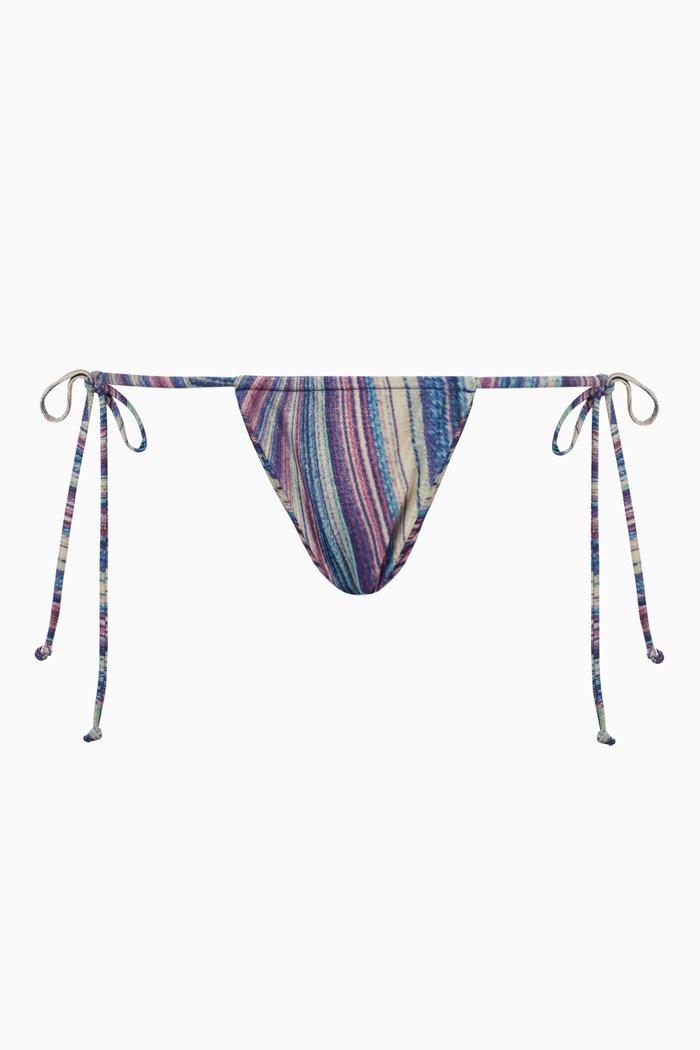 

x Hailee Steinfeld Tia Bikini Bottoms in Lurex Stretch Nylon, Blue