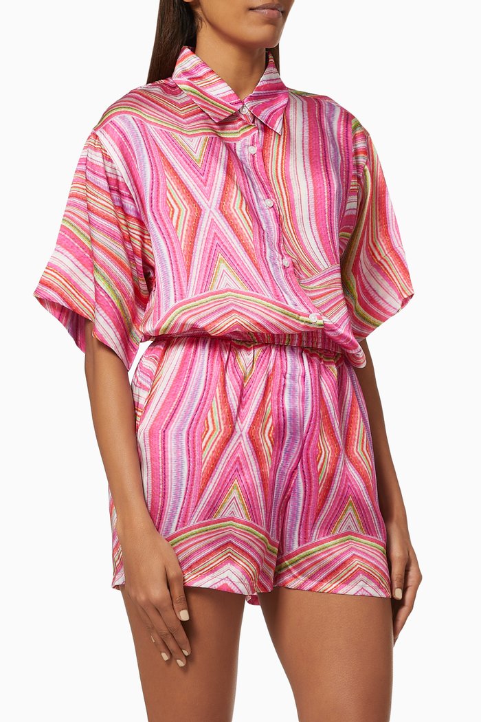 

x Hailee Steinfeld Fifi Shirt in Sustainable Viscose, Pink