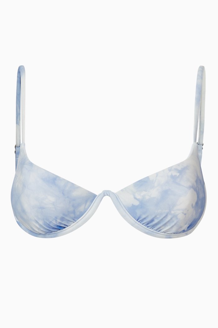 

The Bridgette Tie-Dye Bikini Top, Blue