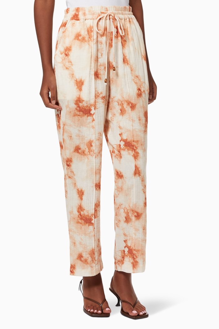 

Kori Tie-Dye Pants in Organic Cotton Gauze, Multicolour