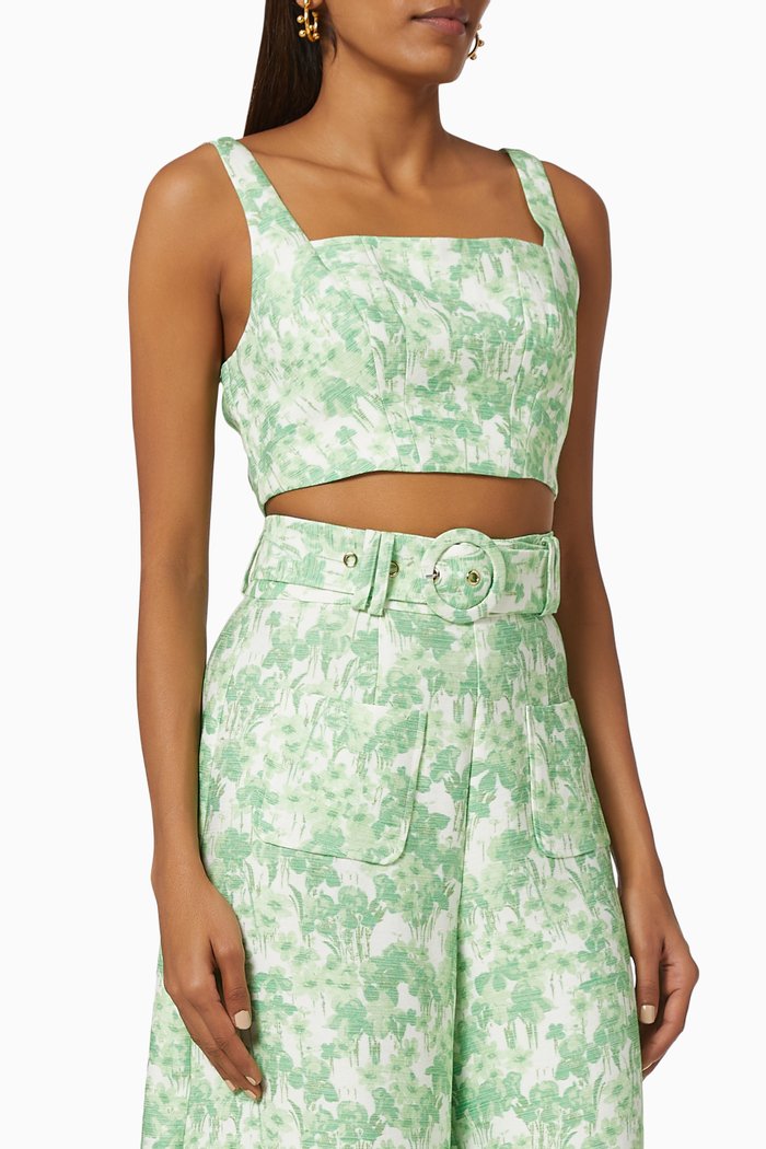 

Blaze Crop Top, Green