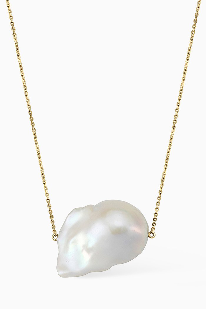 

Big Pearl Necklace in 14kt Yellow Gold