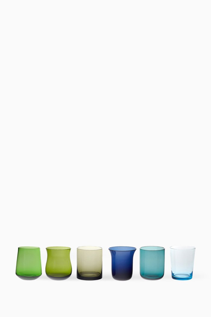 

Diseguale Assorted Small Glass Cups, Set of 6, Multicolour
