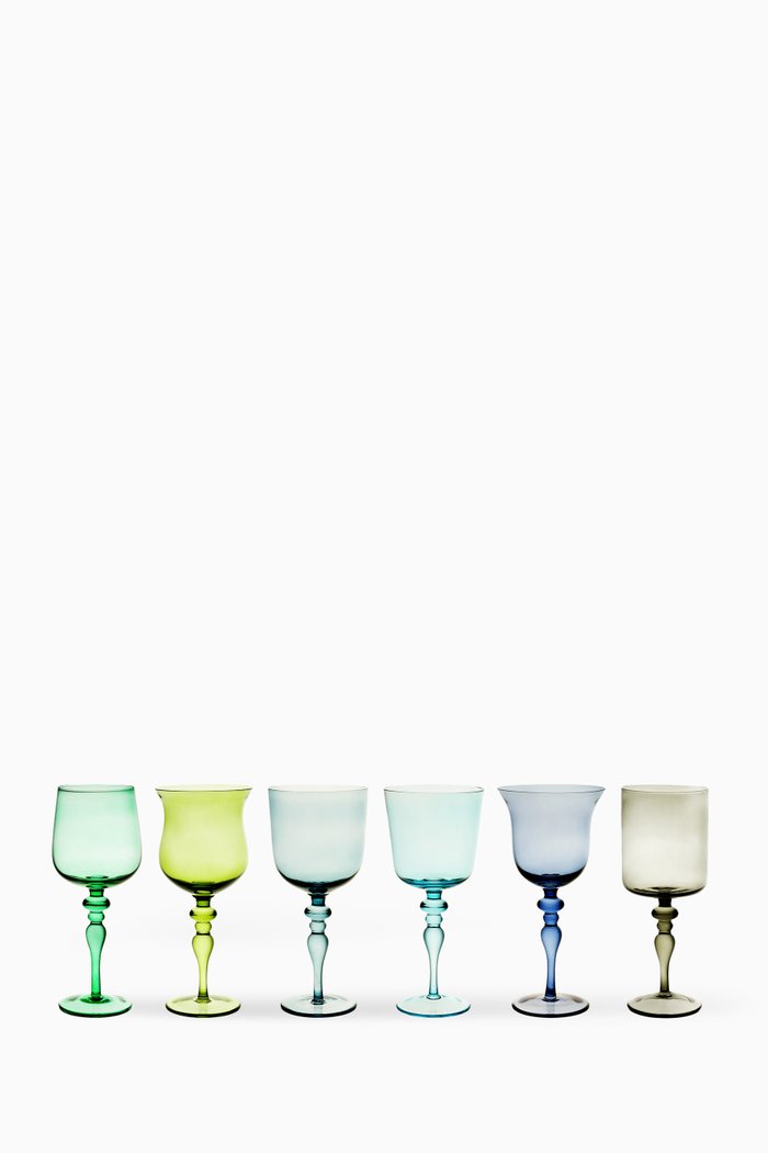 

Diseguale Assorted Glass Glasses, Set of 6, Multicolour